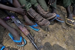 解放された子ども兵士たち（南スーダン）